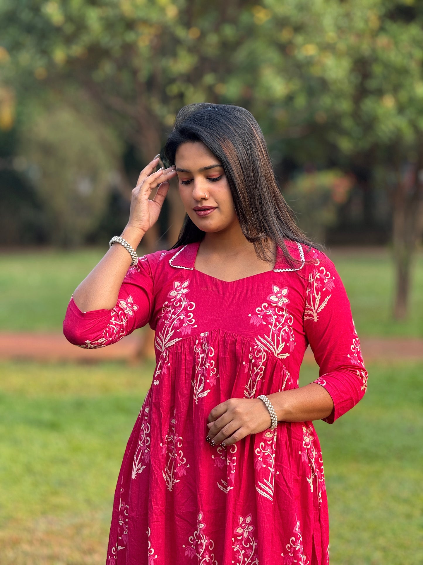Pink Bloom - Floral Cotton Nyra Set