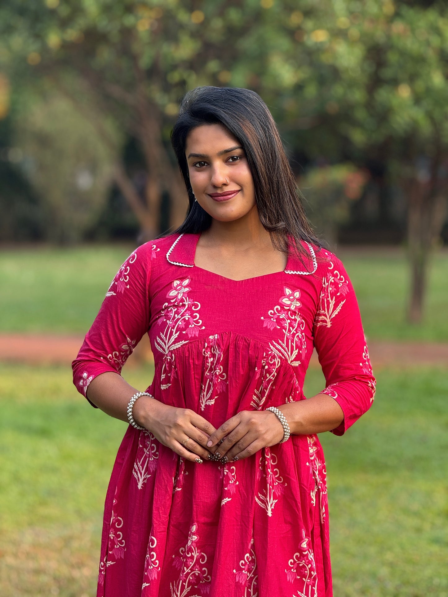 Pink Bloom - Floral Cotton Nyra Set