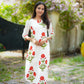 Red Floral Block Printed Kurta Set