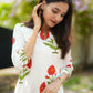 Red Floral Block Printed Kurta Set