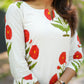 Red Floral Block Printed Kurta Set
