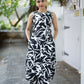Black and White Abstract Printed Kurta Set
