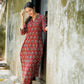Ajrakh Lotus Printed Kurta and Pant Set