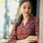 Ajrakh Lotus Printed Kurta and Pant Set