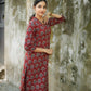 Ajrakh Lotus Printed Kurta and Pant Set