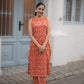Burnt Orange Kurta and Pant Set