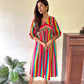 Candy Dress - Cotton Multicoloured Striped Dress
