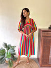 Candy Dress - Cotton Multicoloured Striped Dress