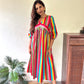 Candy Dress - Cotton Multicoloured Striped Dress