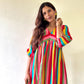 Candy Dress - Cotton Multicoloured Striped Dress