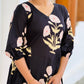 “Twilight” - Black Floral Cotton Dress