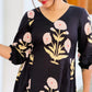 “Twilight” - Black Floral Cotton Dress