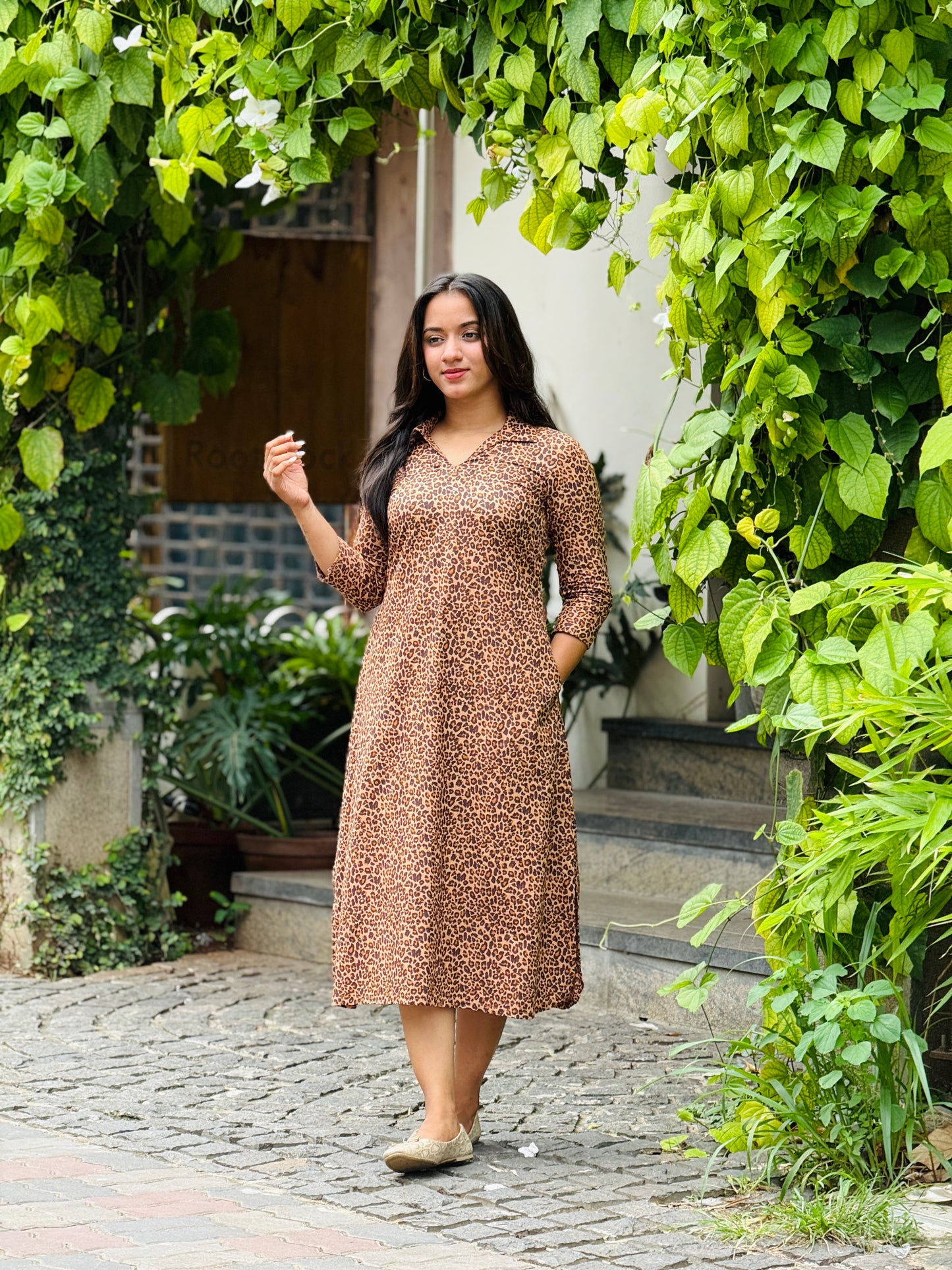 Safari Dress - Soft Cotton Printed Dress