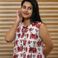 Pomegranate Printed Pleated Homewear (Maternity Friendly)