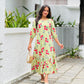 Cherry Dress - Cotton Tiered Dress