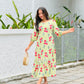 Cherry Dress - Cotton Tiered Dress