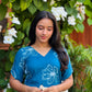 Blue Floral Dress/Aline Kurta