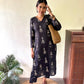 Black Tribal Printed Cotton Kurta and Pant Set