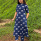 Indigo Elephant printed Aline Coord Set