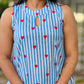 “BLUEY” Striped Heart Printed Dress