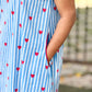 “BLUEY” Striped Heart Printed Dress