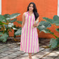 “Bloomline” Cotton Striped Dress