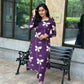 Purple Floral Printed Soft Cotton Kurta and Pant Set