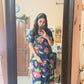 Blue Lotus Print Cotton Kurta and Pant Set