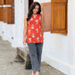 Orangy Cotton Short Kurti