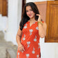 Orangy Cotton Short Kurti