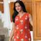 Orangy Cotton Short Kurti