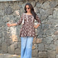 AHANYA - Cotton Peplum Top