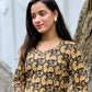 Kalamkari printed handworked Aline kurta