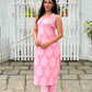 Pink Soft Cotton Halter Neck kurta and pant set