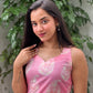 Pink Soft Cotton Halter Neck kurta and pant set