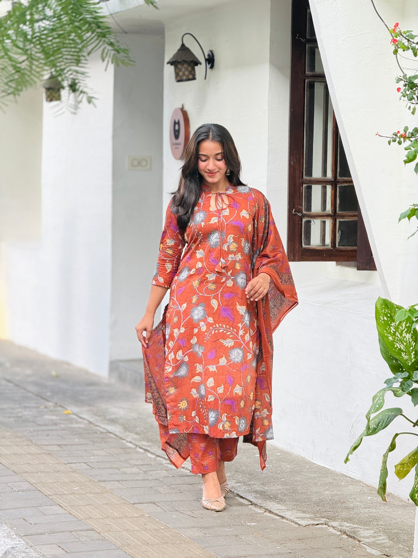 MOHINI - Cotton Kurta with Dupatta