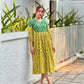 MAYA - Cotton Double Tone Pleated Dress