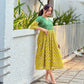 MAYA - Cotton Double Tone Pleated Dress