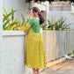 MAYA - Cotton Double Tone Pleated Dress