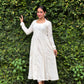 Premium Cotton embroidered panel cut anarkali kurta