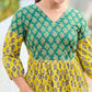 MAYA - Cotton Double Tone Pleated Dress