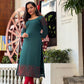 Green georgette handworked kurta