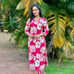 Pink Floral Kurta and Pant Set